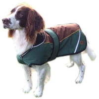 Dog Coat Waterproof green brown 30cm