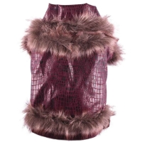Blouson d'hiver croco rouge
