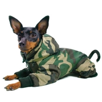 Hundeschneeanzug 4-Pfoten grn-camouflage Reflektorstreifen XS