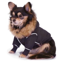 Dog coat Eskimo black with reflectors, size 3XL