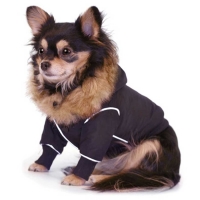 Hundewintermantel Eskimo schwarz Reflektorstreifen 3XL