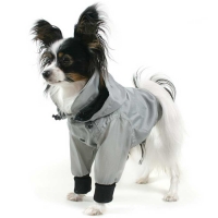 Dog rain coat grey, size M