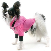 Dog rain coat pink, size L