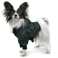 Dog rain coat black with reflectors, size XS