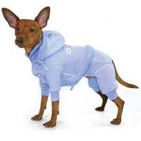 Jogging/overall chien bleu claire, taille XS