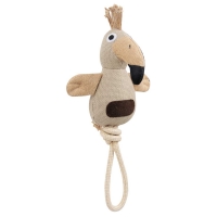Parrot-shaped fabric dog toy 42 cm
