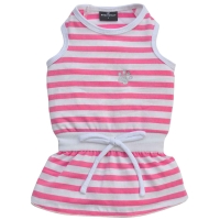 Summer dress for dogs pink white