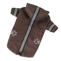 Raincoat for dogs reflections brown nylon