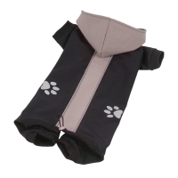 Softshell overall for dog reflections black