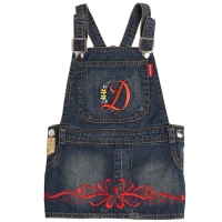 Jupe D en jean bleu foncé