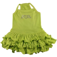 Doggydolly Hunde-Tanktopkleid grün Herz