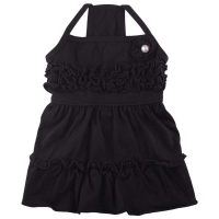 Doggydolly Hunde-Tanktopkleid mit Rose schwarz