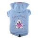 Snow angel big dog hoodie light blue