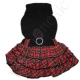 Hundestrickkleid Karo schwarz