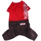 Doggydolly Hunde-Jeanskombi Kiss & Rock rot