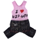 Doggydolly Hundekombi Tanktop I love Hip Hop rosa