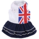 Doggydolly Hunde-Jeanskleid Union Flag weiß