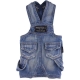 Doggydolly Hunde-Latzrock Jeans hellblau