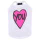 Hundetanktop Love You weiß