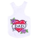 Hundetanktop Love Dad weiß