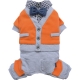 Orange-Grauer Hosenanzug 4 Pfoten