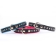 Lederhalsband Strass schwarz-blau 60x2,5