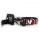 dog collar My English artifical leather with Jacquard 30x1,5