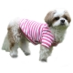 Hunde-Kapuzenshirt rosa-weiß gestreift