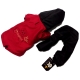 Winteroverall f. Hunde DogOne rot-schwarz
