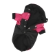 Hundewinterjacke Schneeflocke pink-schwarz