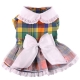 Doggydolly Hundekleid Karo mit Schleife grün